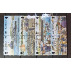 ALDERNEY UNIFORMES MILITARES BARCOS SERIE COMPLETA DE ESTAMPILLAS NUEVAS MINT 12 EUROS